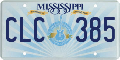 MS license plate CLC385
