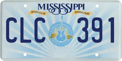 MS license plate CLC391