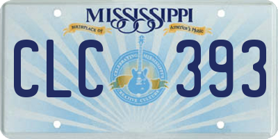 MS license plate CLC393