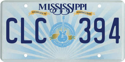 MS license plate CLC394