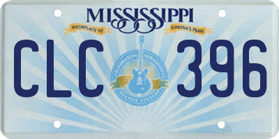 MS license plate CLC396