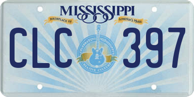 MS license plate CLC397