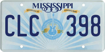 MS license plate CLC398
