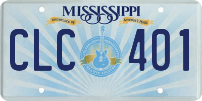 MS license plate CLC401
