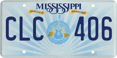 MS license plate CLC406