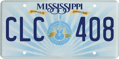 MS license plate CLC408