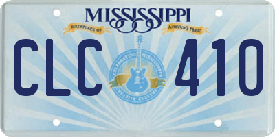 MS license plate CLC410