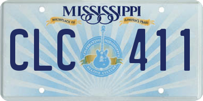 MS license plate CLC411