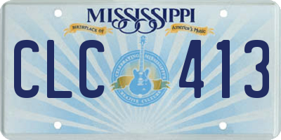 MS license plate CLC413