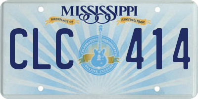 MS license plate CLC414
