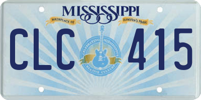 MS license plate CLC415