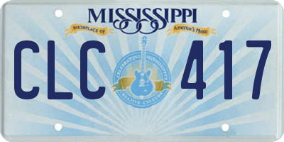 MS license plate CLC417