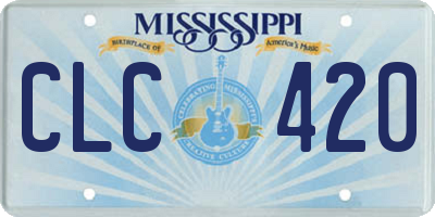 MS license plate CLC420