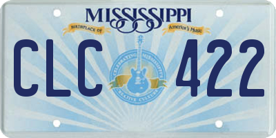 MS license plate CLC422