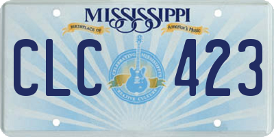 MS license plate CLC423