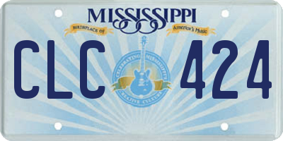 MS license plate CLC424