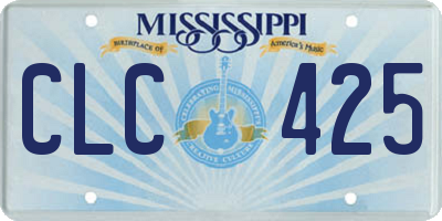 MS license plate CLC425