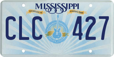 MS license plate CLC427