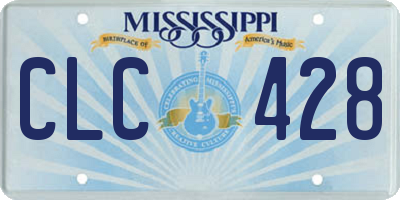 MS license plate CLC428