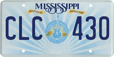 MS license plate CLC430