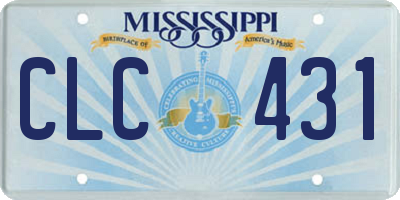 MS license plate CLC431
