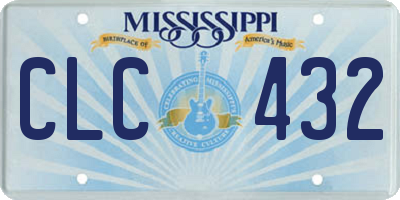 MS license plate CLC432