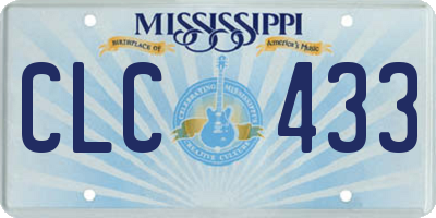 MS license plate CLC433