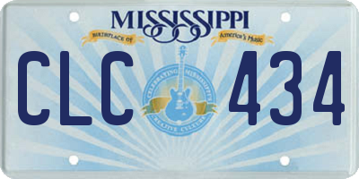 MS license plate CLC434