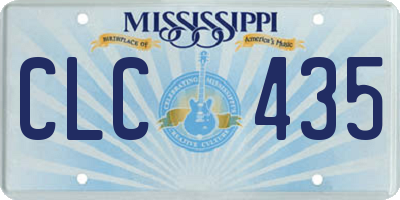 MS license plate CLC435