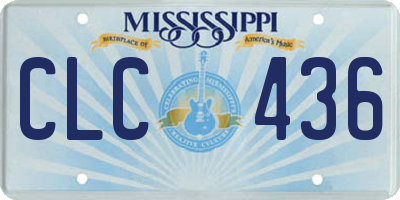 MS license plate CLC436