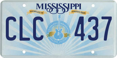 MS license plate CLC437
