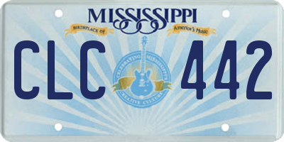 MS license plate CLC442
