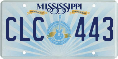 MS license plate CLC443