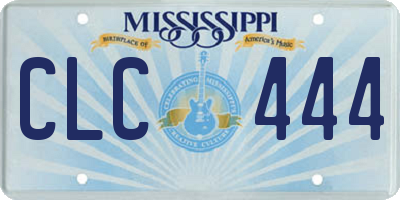 MS license plate CLC444