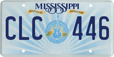 MS license plate CLC446