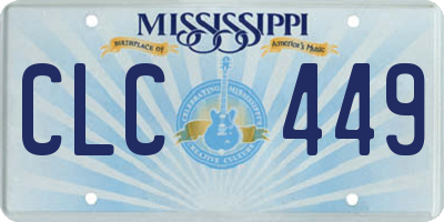 MS license plate CLC449