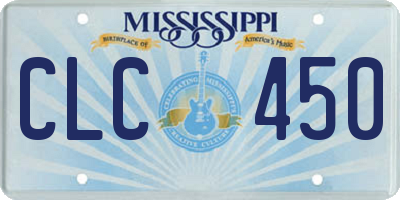 MS license plate CLC450