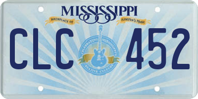 MS license plate CLC452