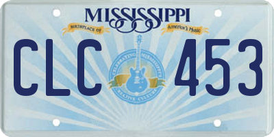 MS license plate CLC453