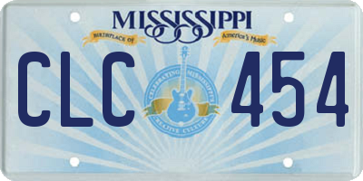 MS license plate CLC454