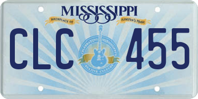 MS license plate CLC455