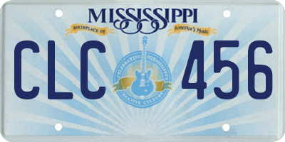MS license plate CLC456