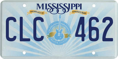 MS license plate CLC462
