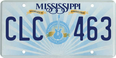 MS license plate CLC463