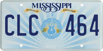MS license plate CLC464