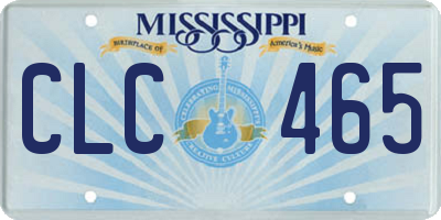 MS license plate CLC465