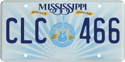 MS license plate CLC466