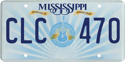 MS license plate CLC470