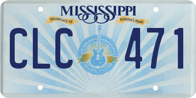 MS license plate CLC471