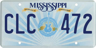 MS license plate CLC472